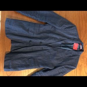 Zara 100% Linen Blazer, Navy blue.